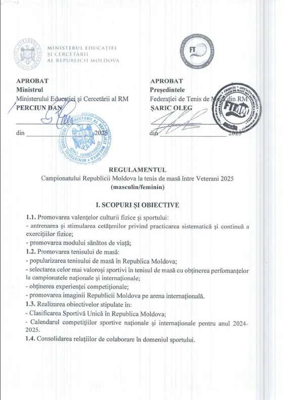 Campionatul Republicii Moldova printre veterani 2025